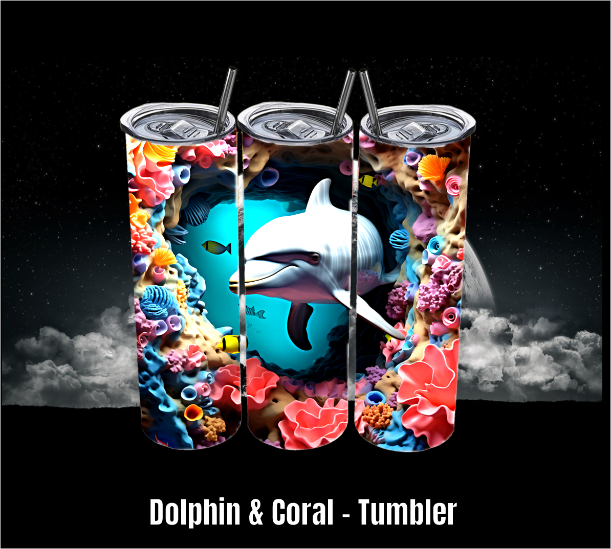 Coral Dolphin - Tumbler
