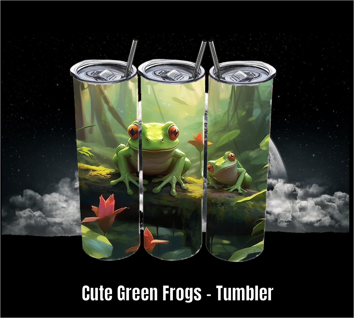 Cute Green Frogs - Tumbler