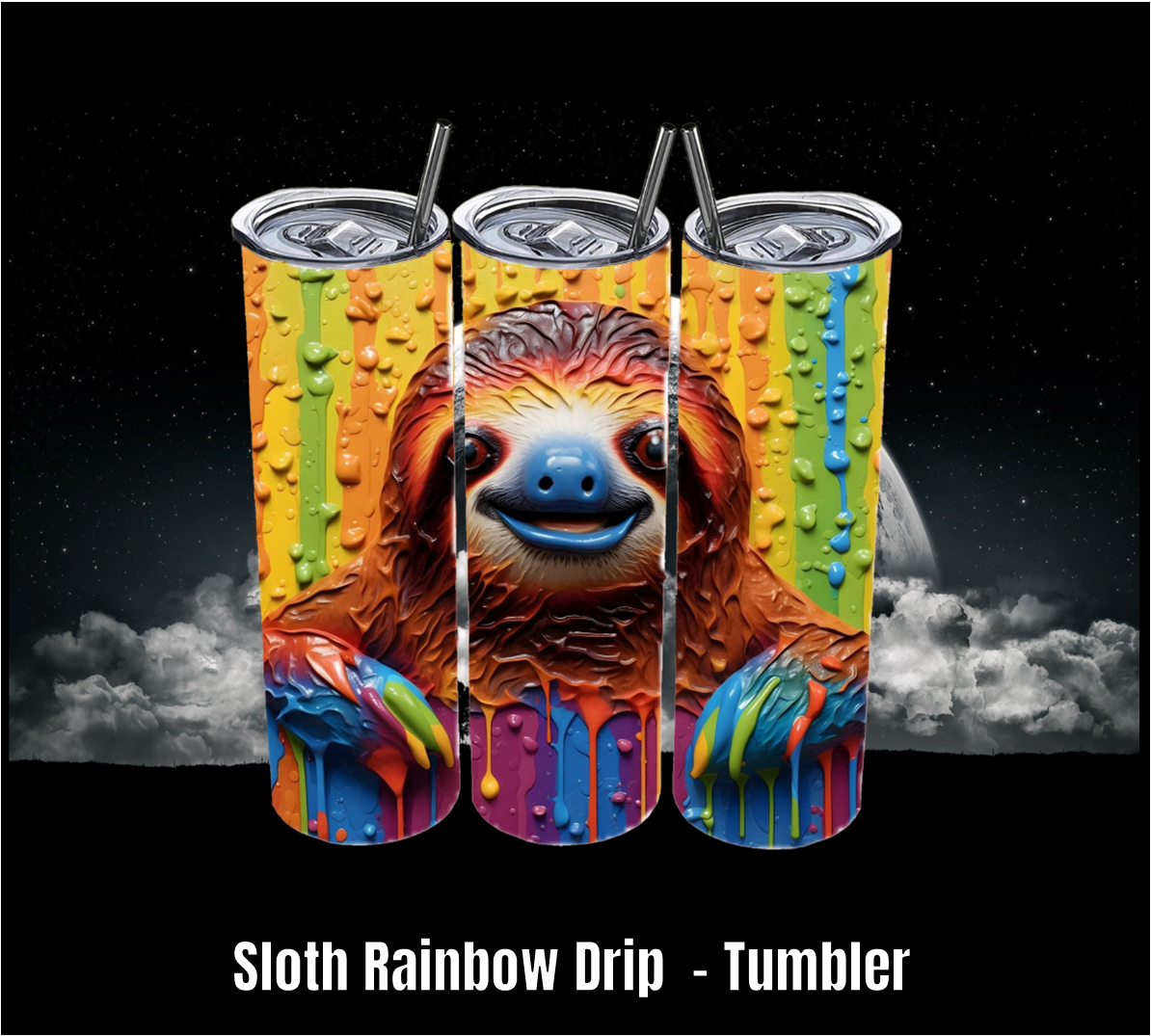 Sloth Rainbow Drip - Tumbler