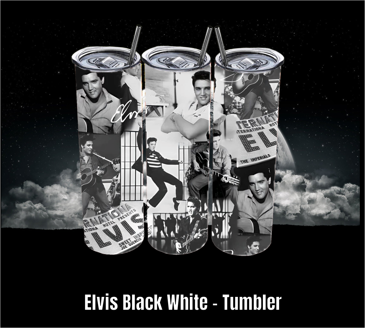 Elvis Black White - Tumbler
