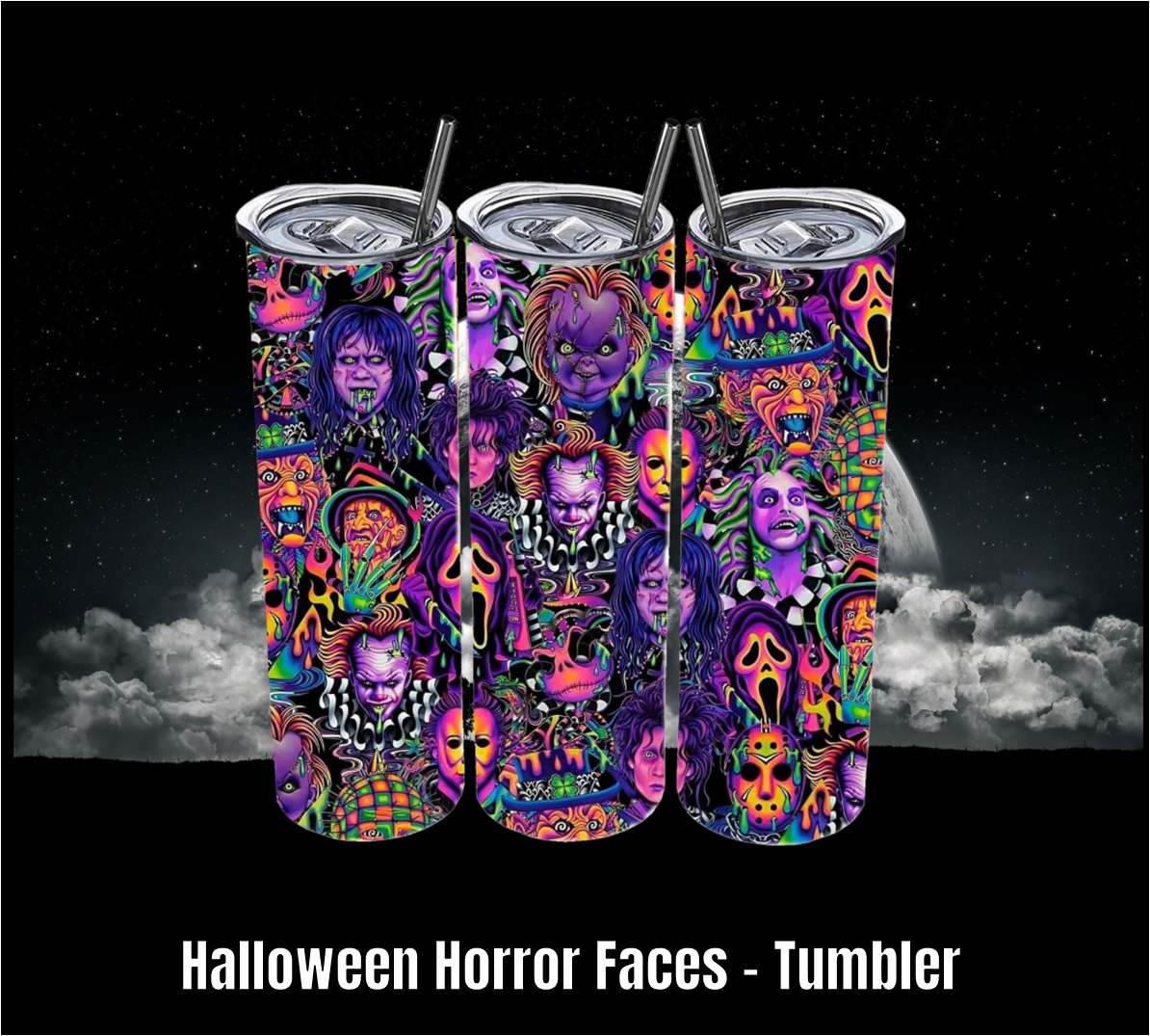 Halloween Horror Faces - Tumbler