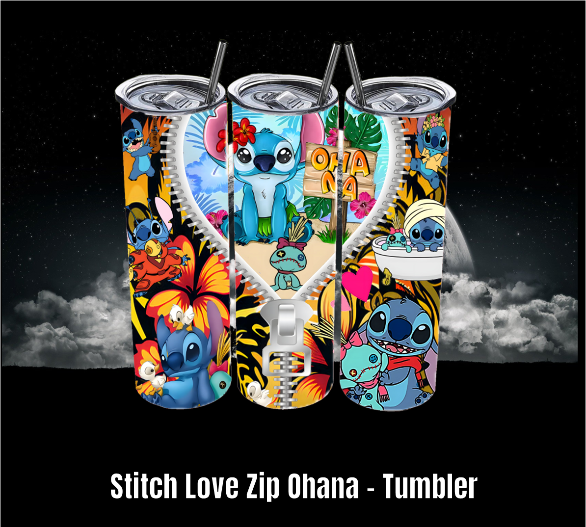 Stitch Love Zip Ohana - Tumbler