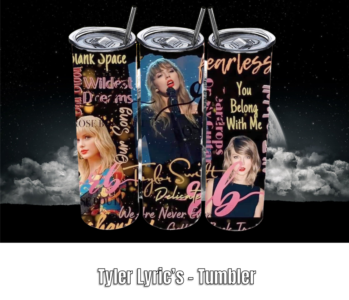 Taylor Lyric's - Tumbler