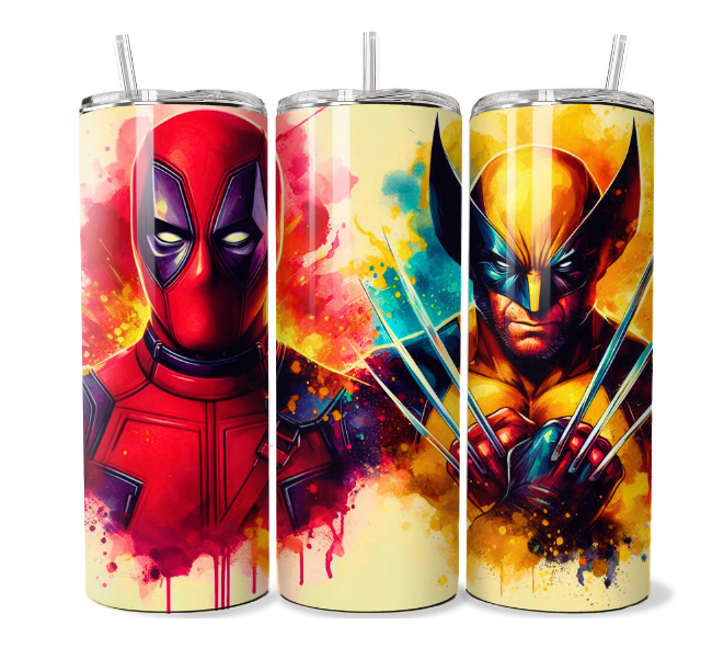 Wolverine Deadpool Colour Splash - Tumbler