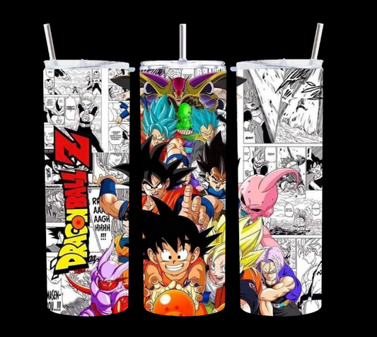 Dragonball Z Comic Print - Tumbler