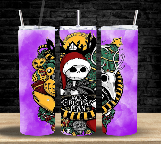 Jack Christmas Purple - Tumbler