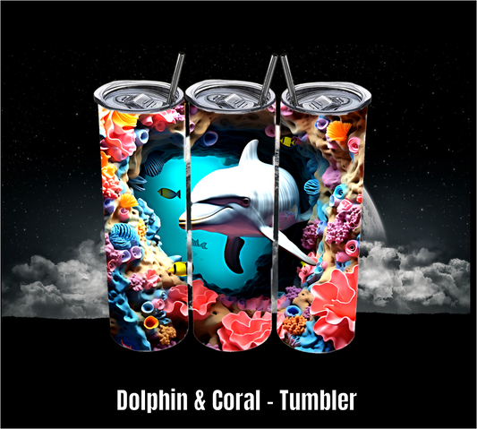 Coral Dolphin - Tumbler