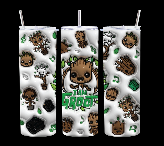 I am Groot Puffy - Tumbler