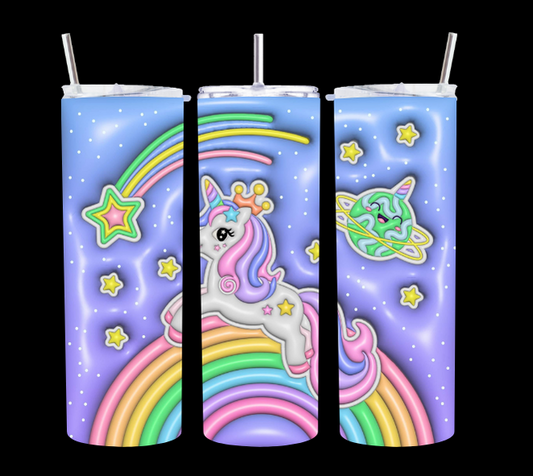 Unicorn Puffy Planet - Tumbler