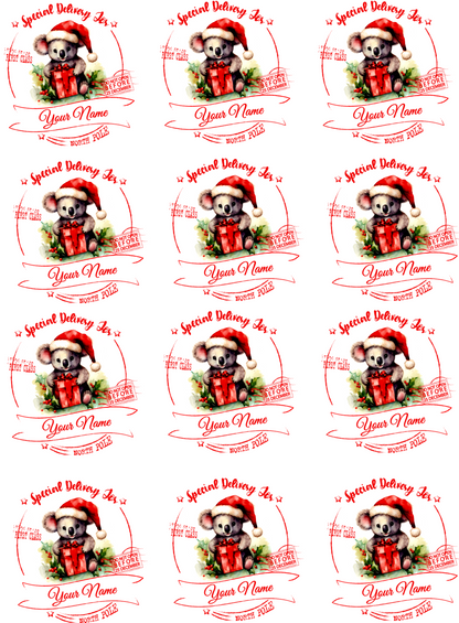 Personalised Christmas Present Stickers - 12 Pack