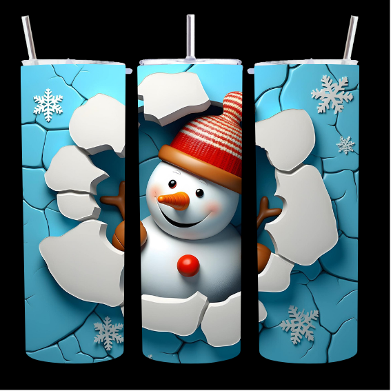 Snowman Bursting Snow - Tumbler