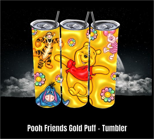 Pooh FRIENDS Gold Puff - Tumbler