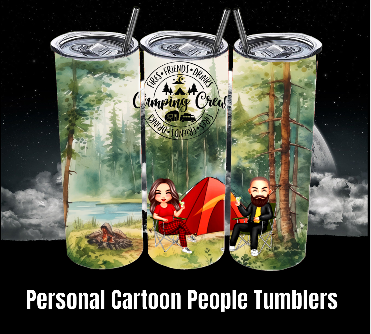 Cartoon of You Camping - Tumbler