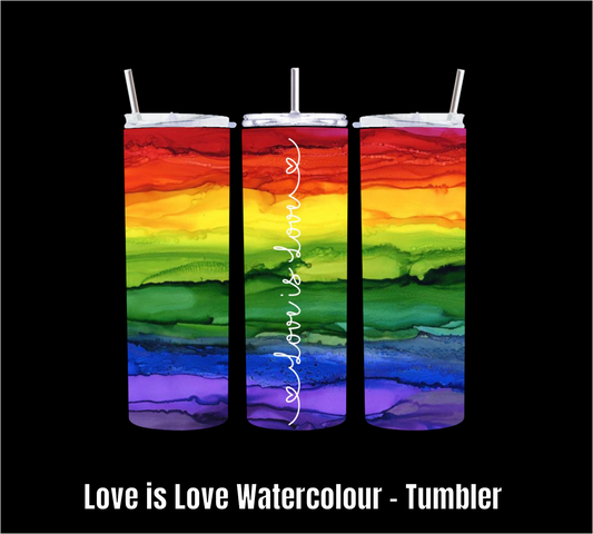 Love is Love Watercolour - Tumbler