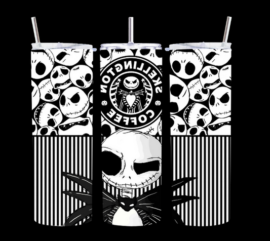 Skellington Coffee Black White - Tumbler