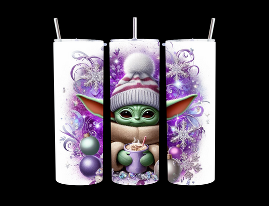 Baby Hot Chocolate Purple White - Tumbler