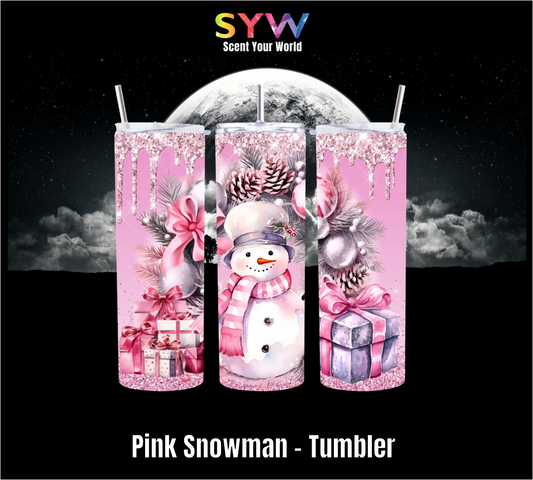 Pink Snowman - Tumbler