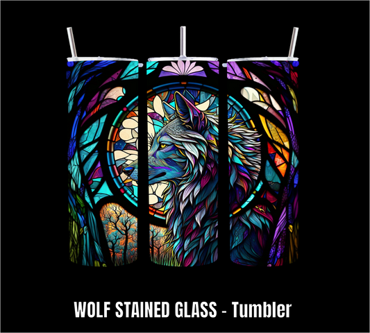 Wolf Stained Glass - Tumbler