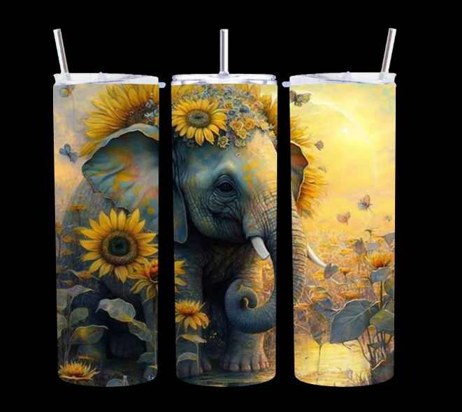 Elephant Sunflowers - Tumbler