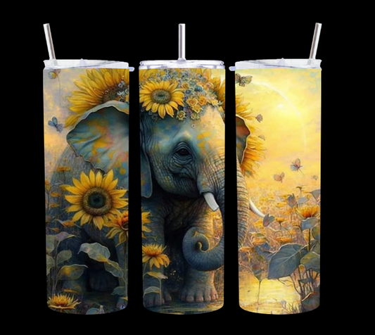 Elephant Sunflowers - Tumbler