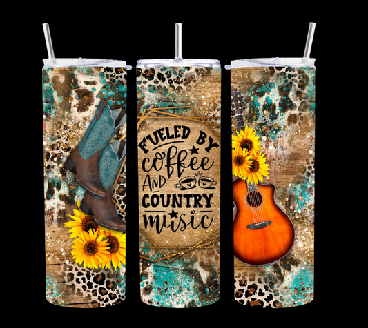 Fueled by Coffee & Country Music - Tumbler