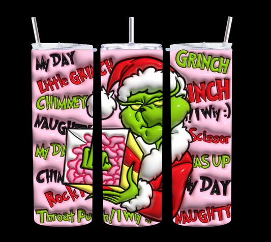 Grinch Finger Pink - Tumbler