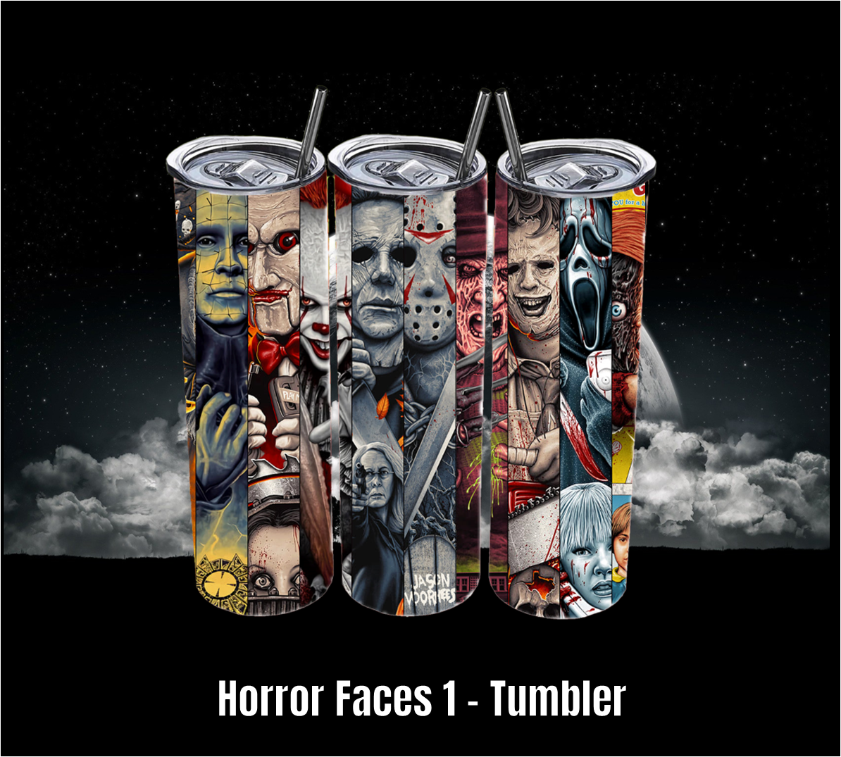 Horror Faces 1 - Tumbler