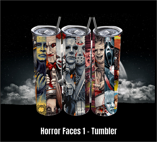 Horror Faces 1 - Tumbler