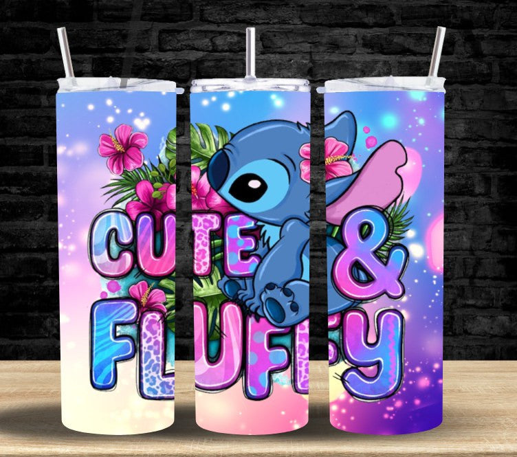 Stitch Cute & Fluffy - Tumbler