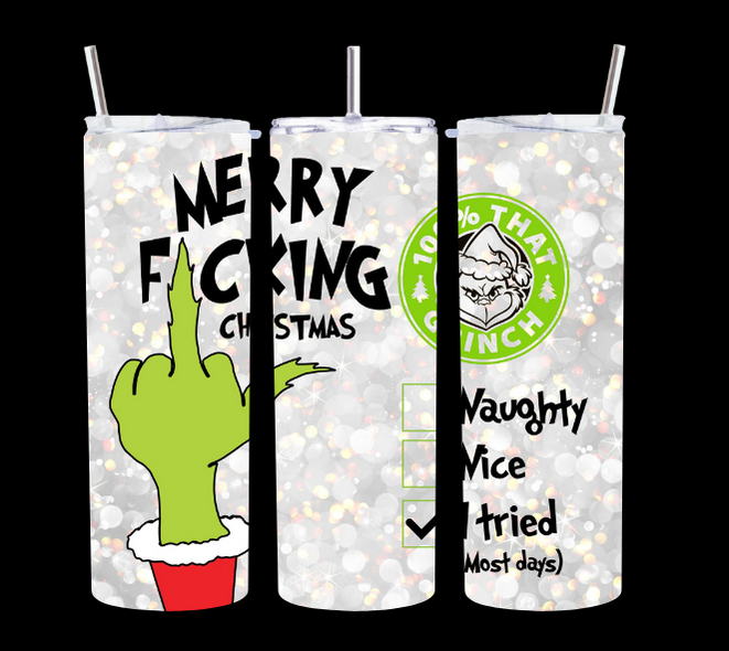 Grinch Finger Silver - Tumbler