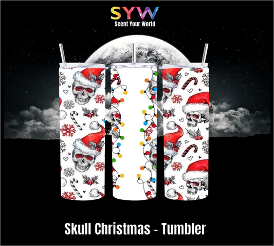 Skull Christmas Lights - Tumbler