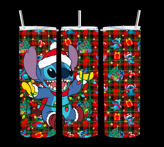 Stitch Christmas Tartan - Tumbler