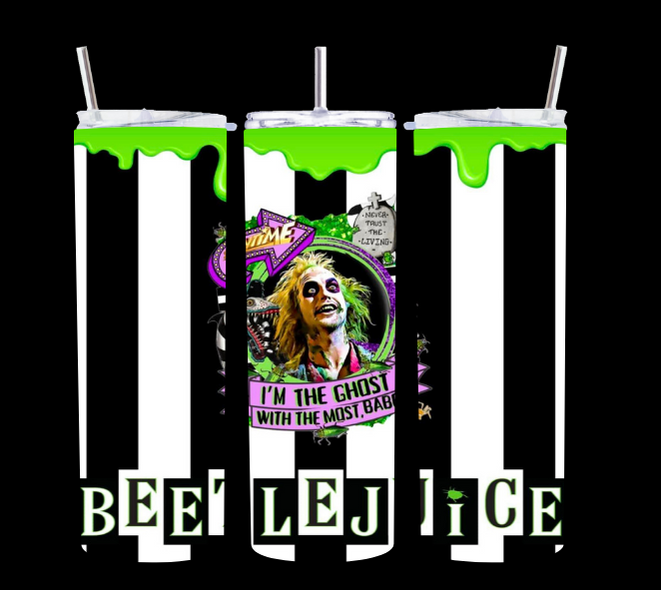 Beetle Juice Green Slime - Tumbler