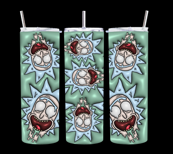 Rick Morty Head - Tumbler