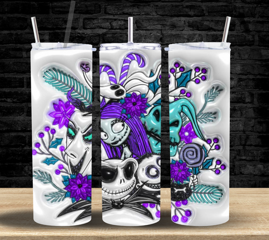 Jack Purple Teal Puff - Tumbler