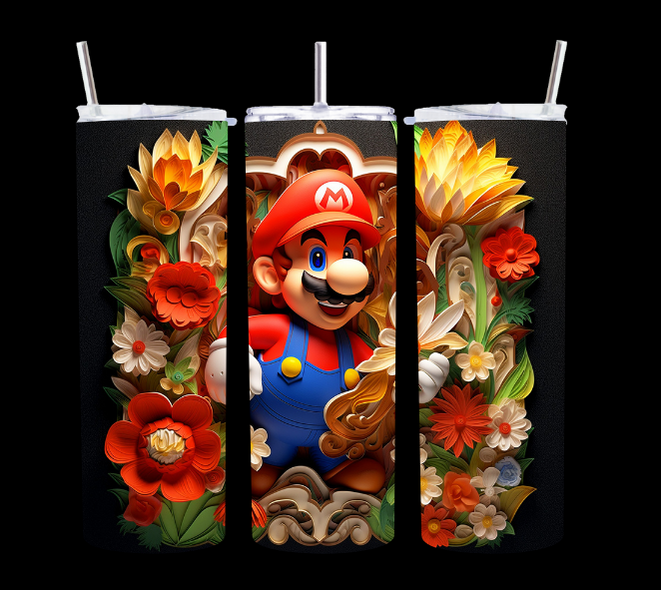 Mario Flowers - Tumbler